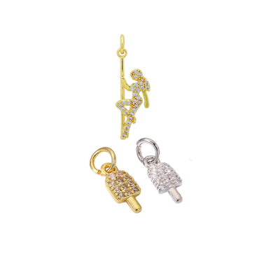CZ Pole Dancer Charm,  Finger Charm,
