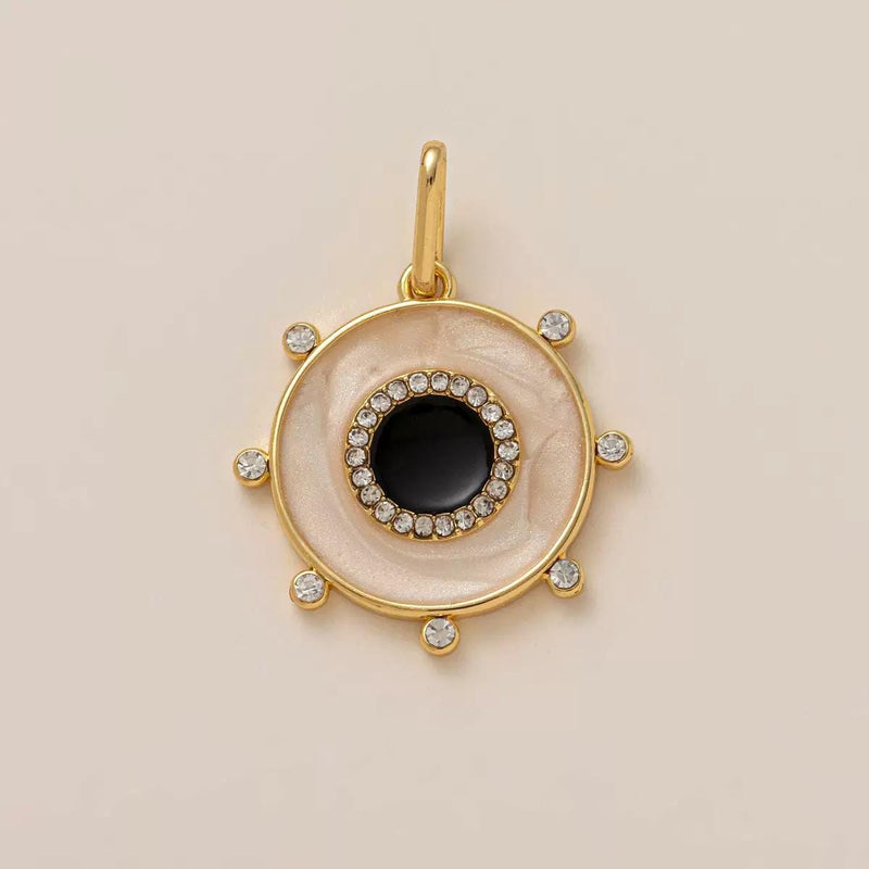 Gold Plated Charm Collection, Heart, Fish, Evil Eye - Zodiac Charms, Enamel - Stone Pendants