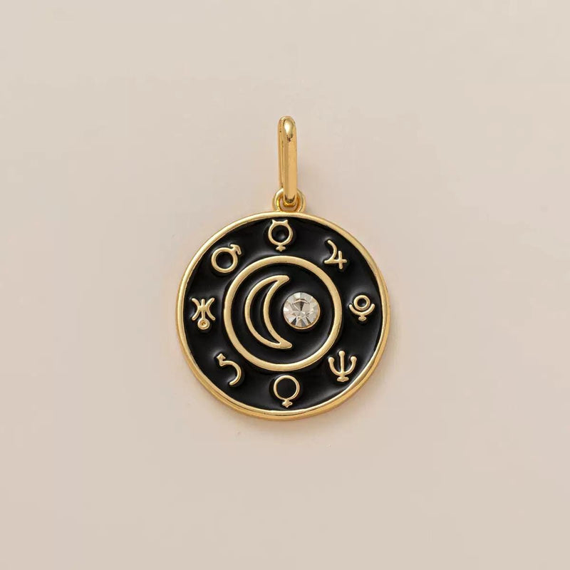 Gold Plated Charm Collection, Heart, Fish, Evil Eye - Zodiac Charms, Enamel - Stone Pendants