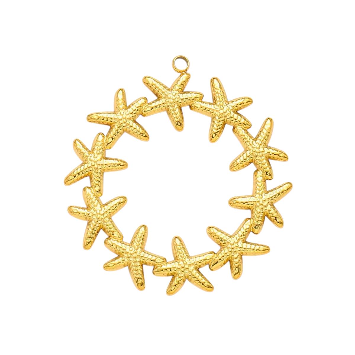 Gold Stainless Steel Starfish Charms  22mm to 42mm