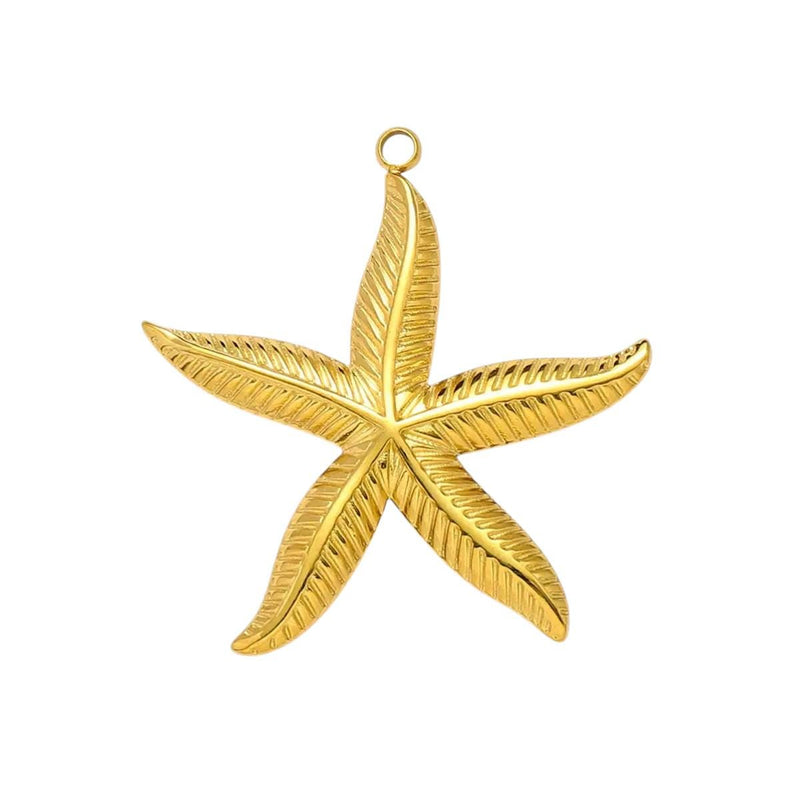 Gold Stainless Steel Starfish Charms  22mm to 42mm