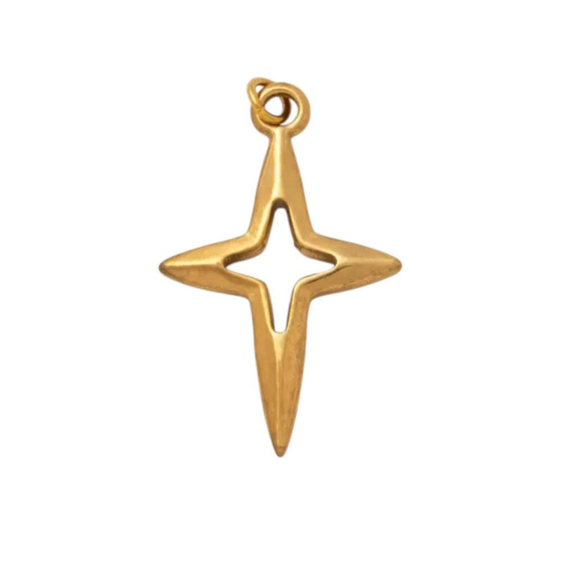 Gold Plated Celestial & Heart Charms, Sun Moon Star Pendant Collection, Stainless Steel -CZ-Opal