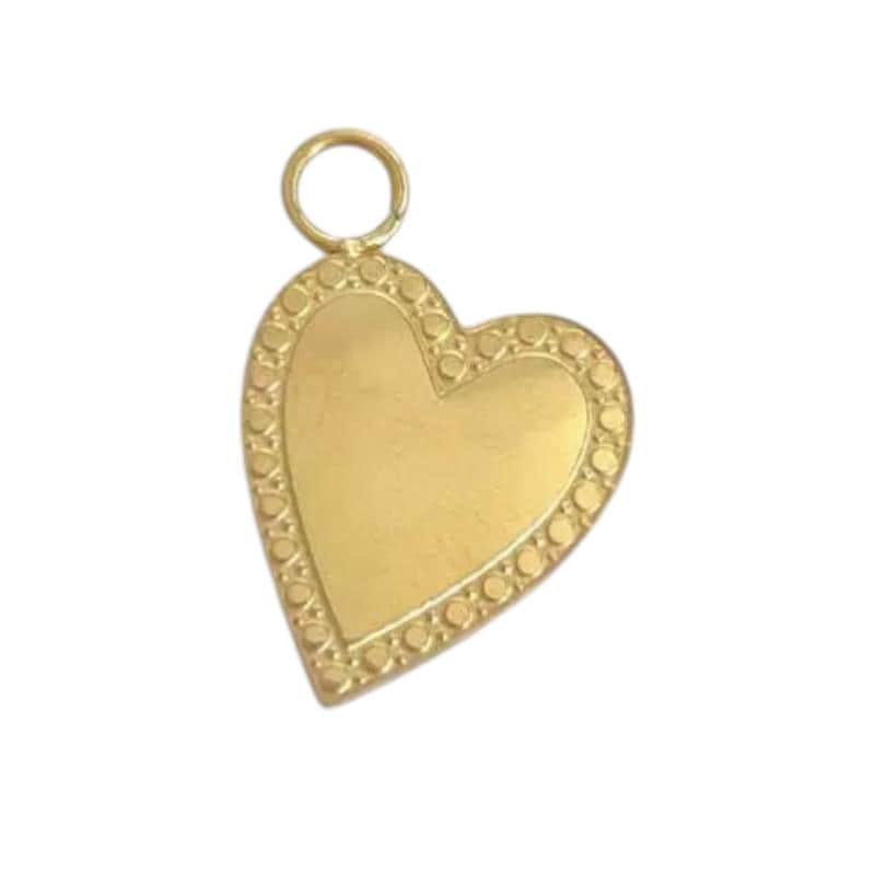 Gold Plated Celestial & Heart Charms, Sun Moon Star Pendant Collection, Stainless Steel -CZ-Opal