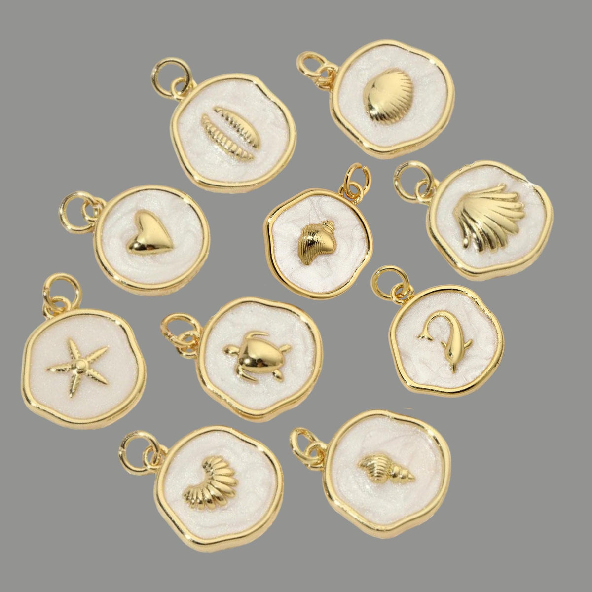 Sea-Themed Enamel Charms | Ocean Jewelry