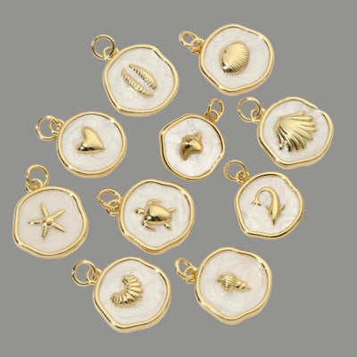 Sea-Themed Enamel Charms | Ocean Jewelry