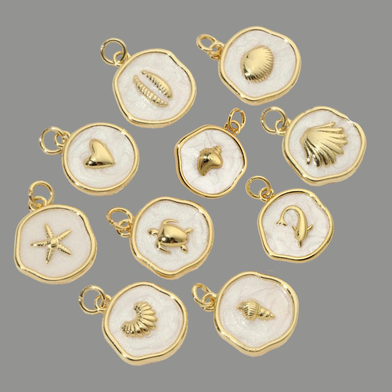 Sea-Themed Enamel Charms | Ocean Jewelry