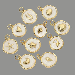 Sea-Themed Enamel Charms | Ocean Jewelry