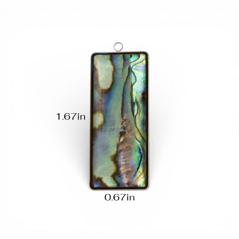 Abalone Shell Pendant Charm Collection, Gold or Silver Trim