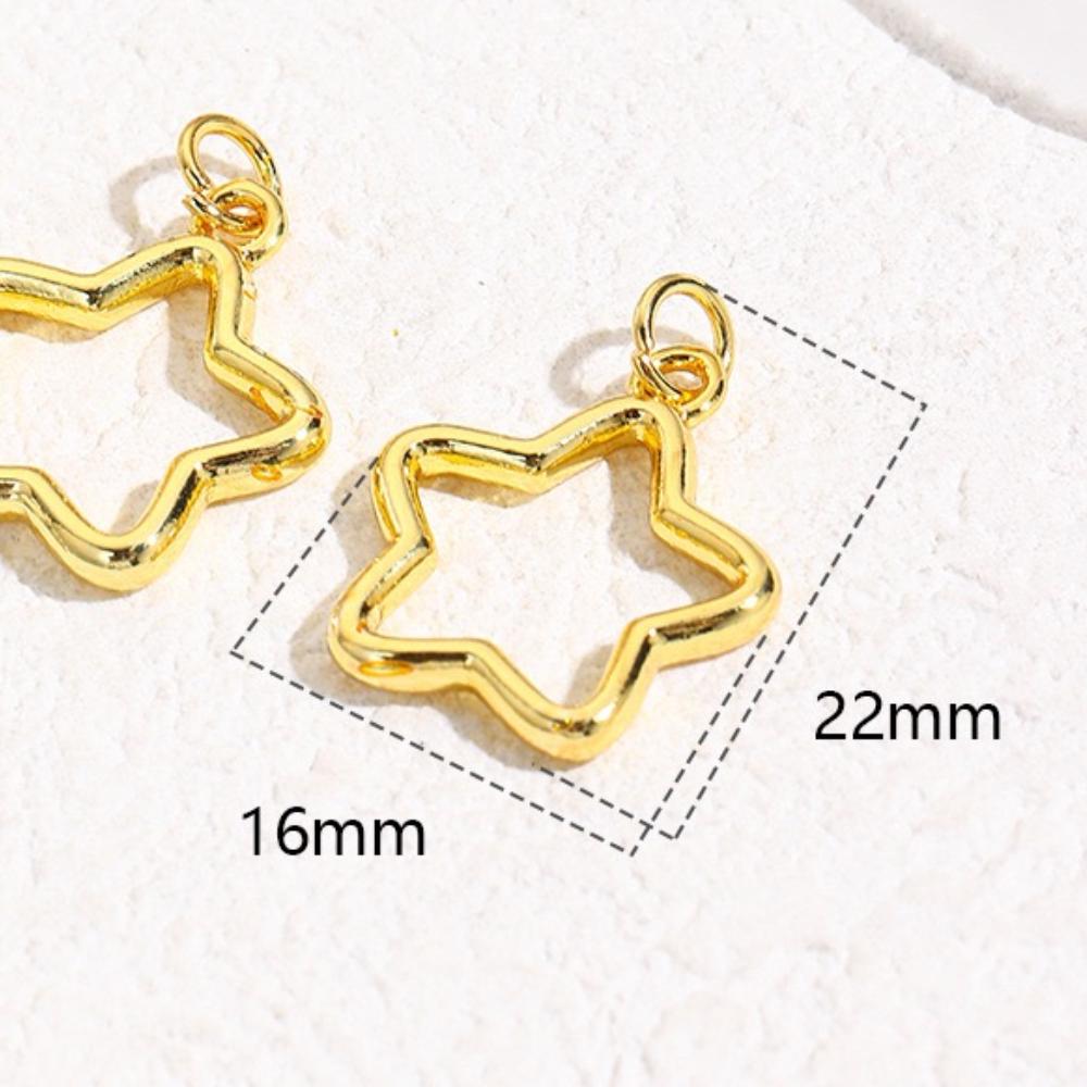 Gold & Silver Open Frame Charms | Star Heart Oval DIY Jewelry Charms