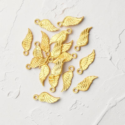 Gold Angel Wing Charms