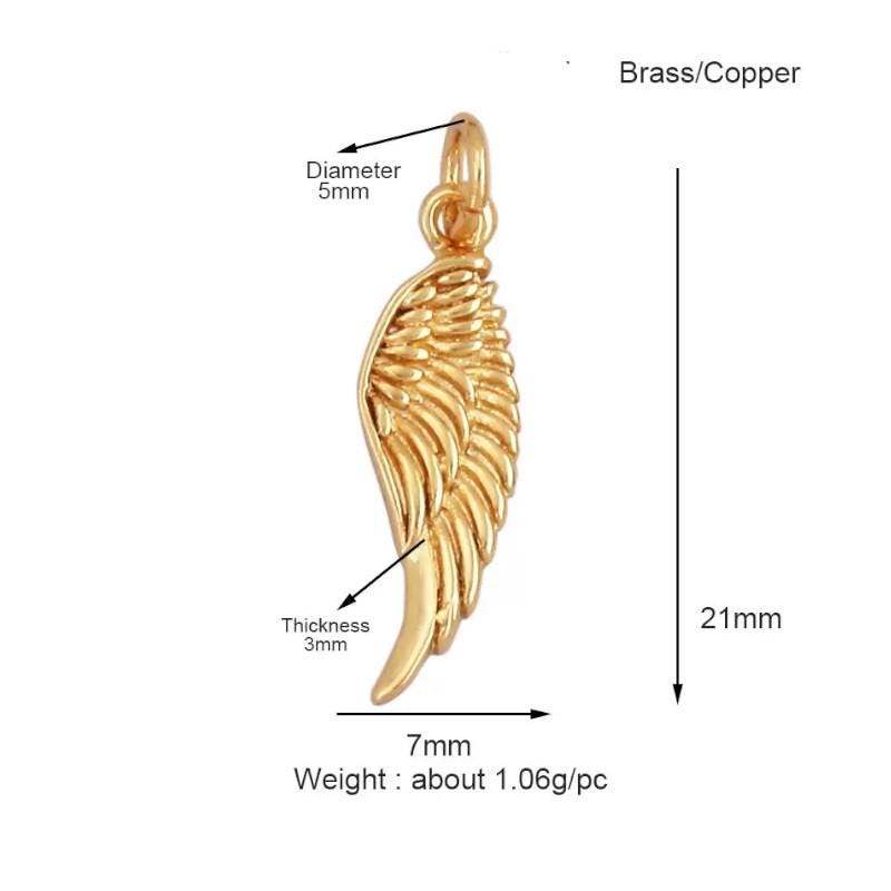 Gold Angel Wing Charms