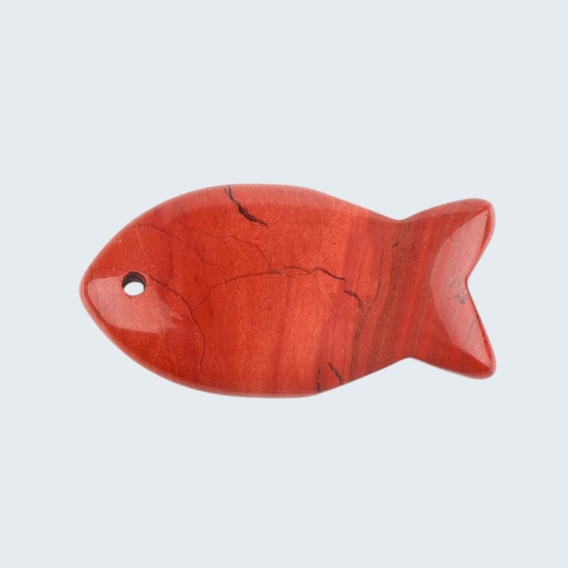 Natural Stone Fish Charms for Jewelry Making, 38mm Gemstone Fish Pendant Beads, DIY Craft Supplies,