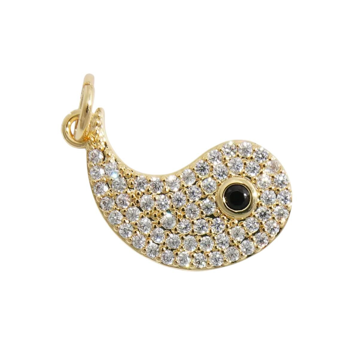 Gold Ocean Charms, CZ Turtle Dolphin Whale Surfboard Pendant, Pave Nautical Charms for DIY Necklace Bracelet Making