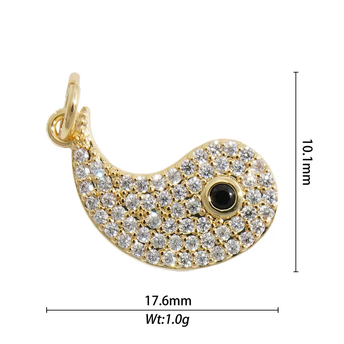 Gold Ocean Charms, CZ Turtle Dolphin Whale Surfboard Pendant, Pave Nautical Charms for DIY Necklace Bracelet Making