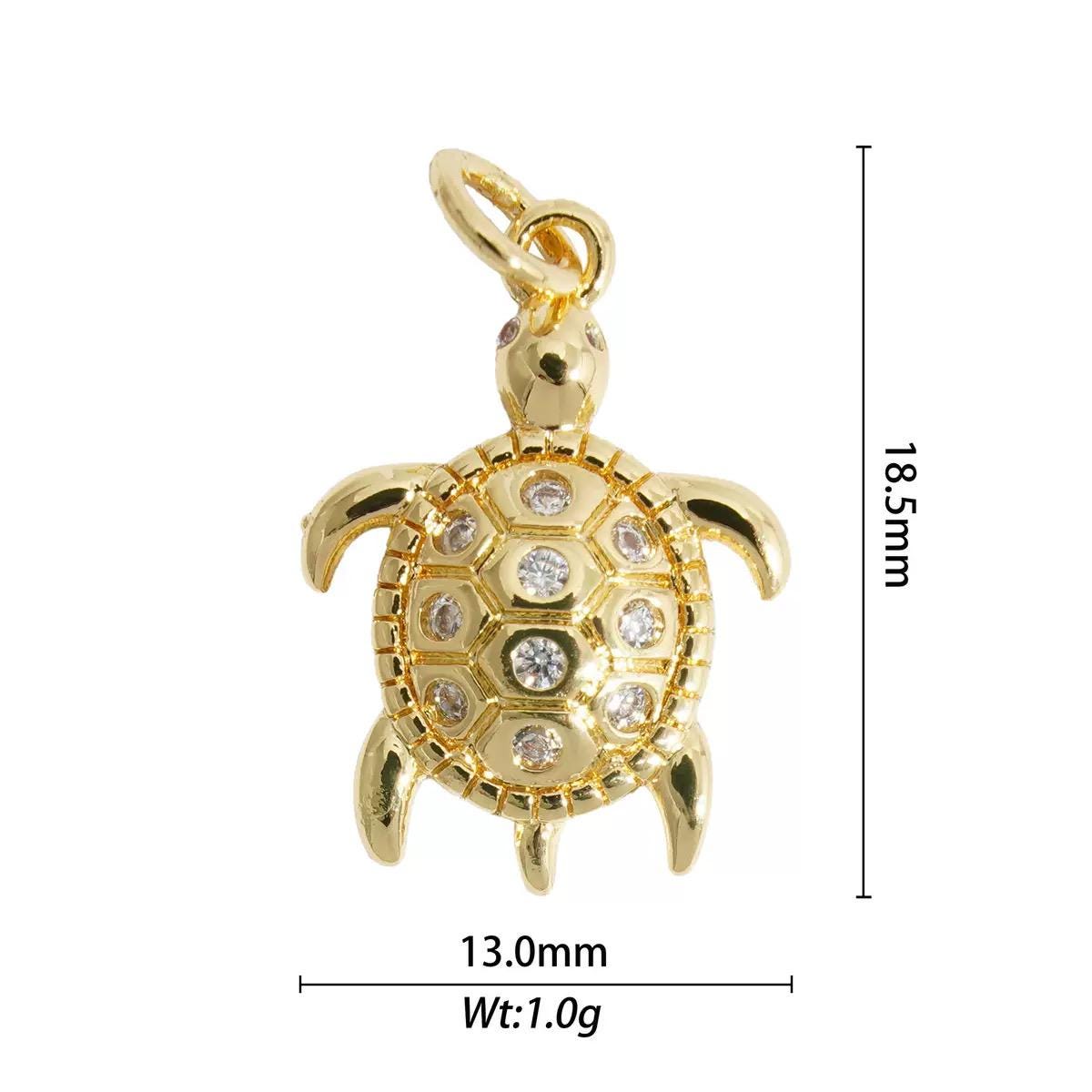 Gold Ocean Charms, CZ Turtle Dolphin Whale Surfboard Pendant, Pave Nautical Charms for DIY Necklace Bracelet Making