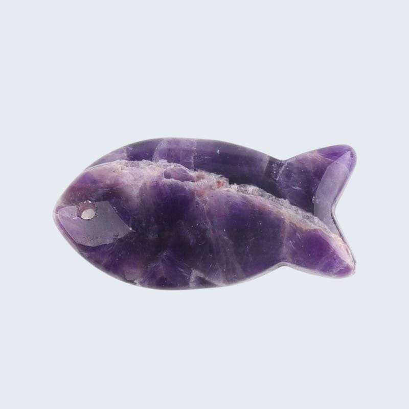 Natural Stone Fish Charms for Jewelry Making, 38mm Gemstone Fish Pendant Beads, DIY Craft Supplies,