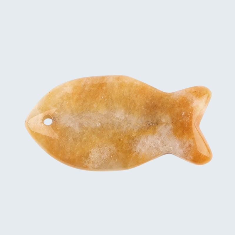 Natural Stone Fish Charms for Jewelry Making, 38mm Gemstone Fish Pendant Beads, DIY Craft Supplies,