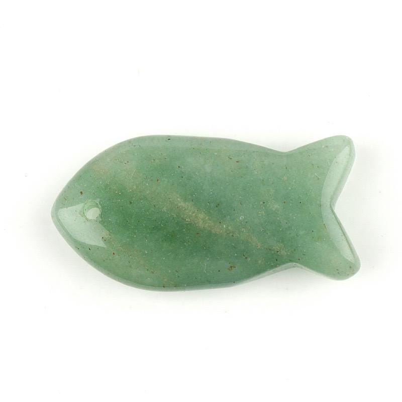 Natural Stone Fish Charms for Jewelry Making, 38mm Gemstone Fish Pendant Beads, DIY Craft Supplies,