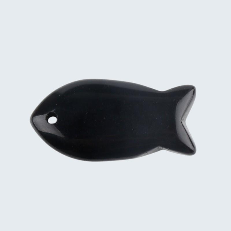 Natural Stone Fish Charms for Jewelry Making, 38mm Gemstone Fish Pendant Beads, DIY Craft Supplies,