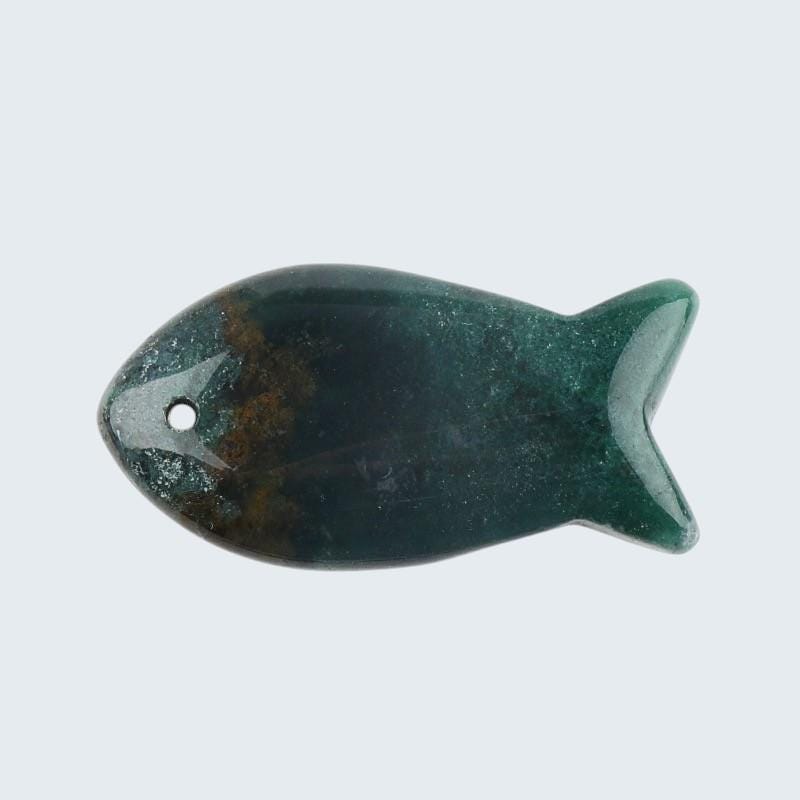 Natural Stone Fish Charms for Jewelry Making, 38mm Gemstone Fish Pendant Beads, DIY Craft Supplies,