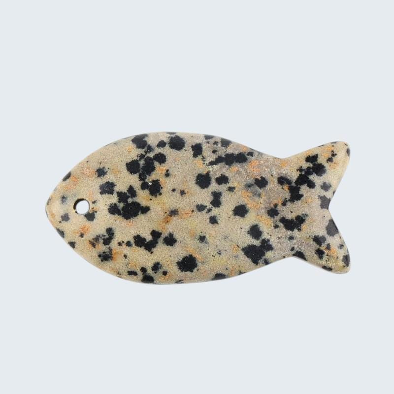 Natural Stone Fish Charms for Jewelry Making, 38mm Gemstone Fish Pendant Beads, DIY Craft Supplies,