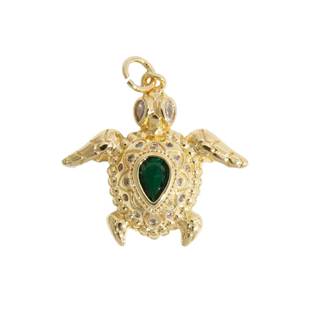 Gold Ocean Charms, CZ Turtle Dolphin Whale Surfboard Pendant, Pave Nautical Charms for DIY Necklace Bracelet Making