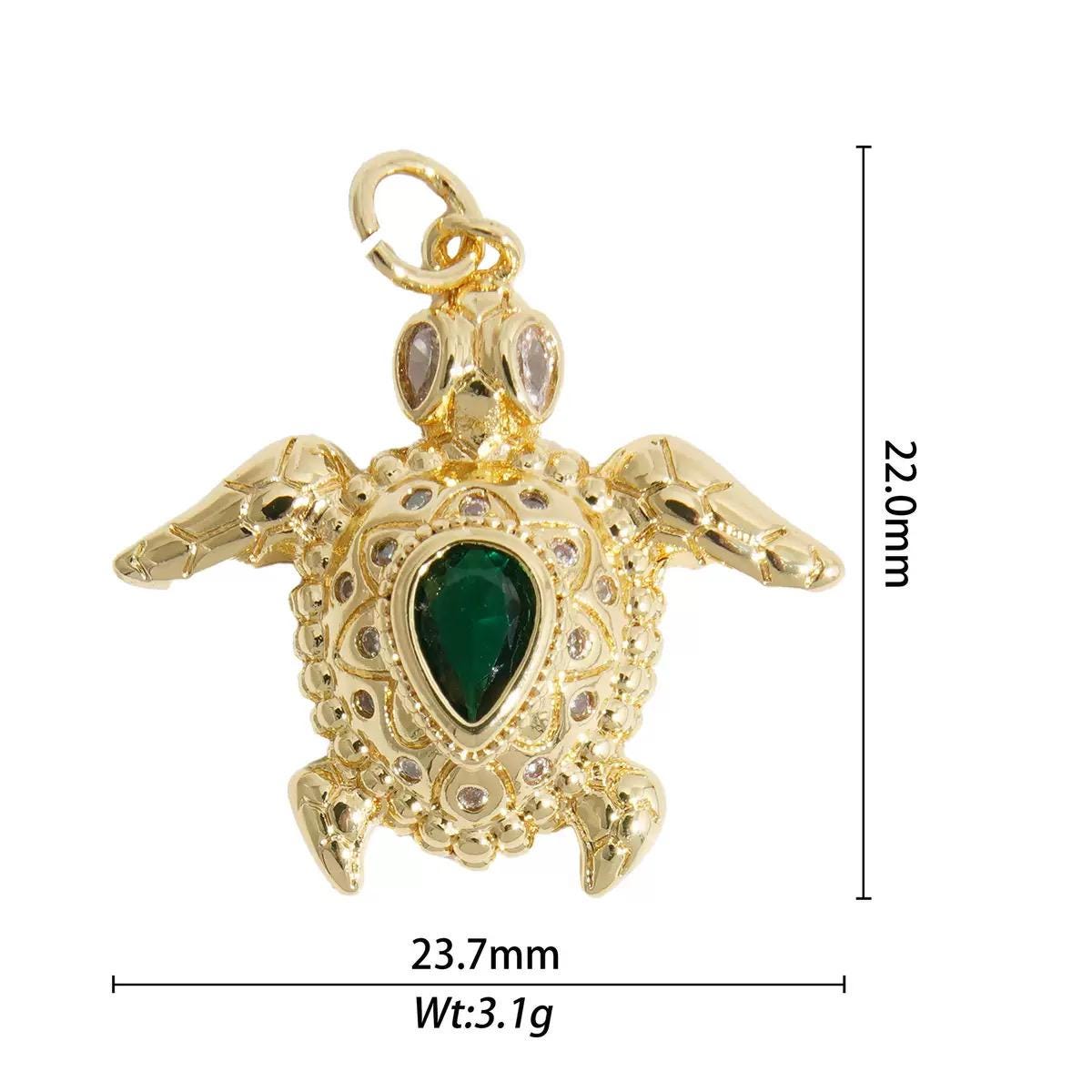 Gold Ocean Charms, CZ Turtle Dolphin Whale Surfboard Pendant, Pave Nautical Charms for DIY Necklace Bracelet Making