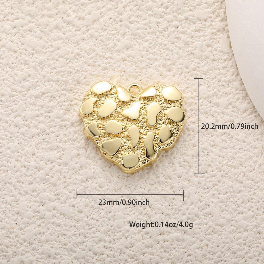 Textured Gold Heart & Cross Charms | Organic Gold Plated Pendant Charms for DIY Necklace Bracelet Jewelry