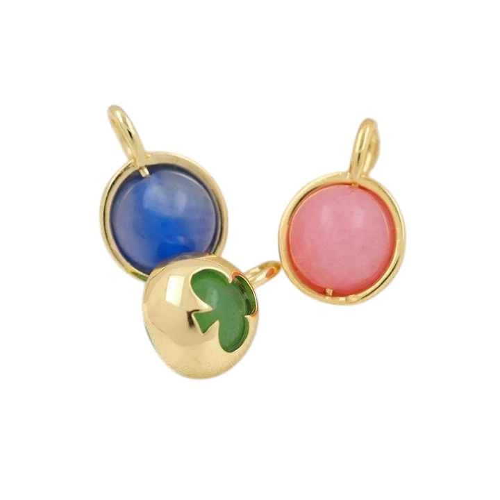 Heart Star Club Charms | Enamel Ball Pendant Charms for DIY Necklaces Bracelets & Jewelry Making