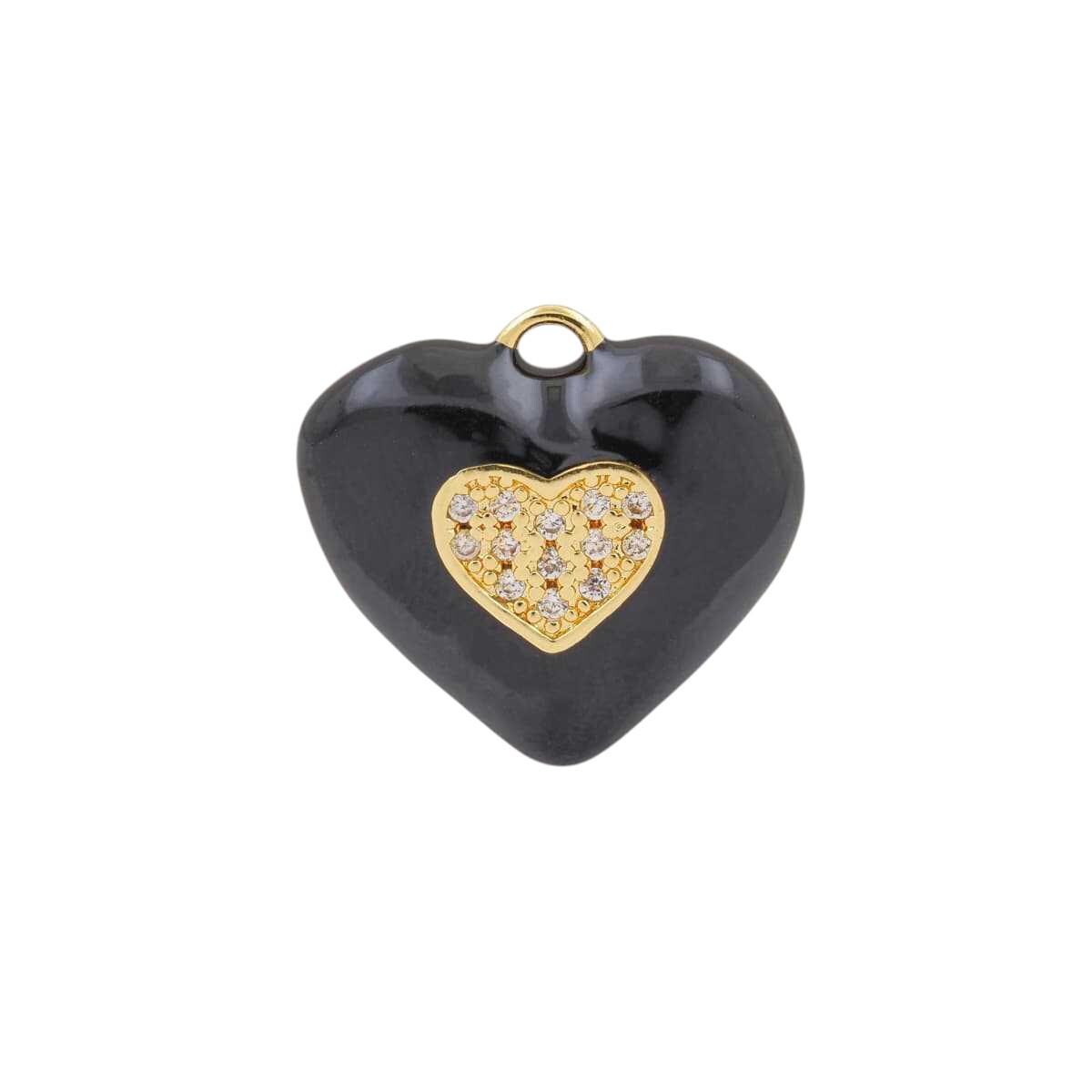 Colorful Enamel Heart Charms | Gold Plated CZ Heart Pendant Charms for DIY Jewelry Making, Necklace Bracelet Charms