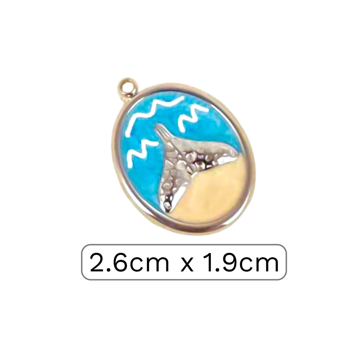 Coastal Ocean Charm Pendant Collection, Dolphin Turtle Starfish Shell Charm, Enamel Beach Pendant, Gold & Silver Ocean Jewelry Charm